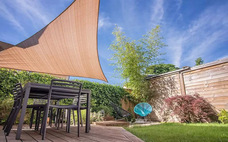 Creating shade in garden for hot summer days.